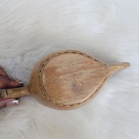 Vintage Carved Wooden Horse Head Cup Folk Art Wedding Shepherd Kuksa - Picture 5 of 5